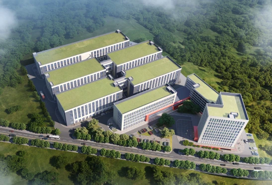 海特研发创新制造基地整体鸟瞰效果图